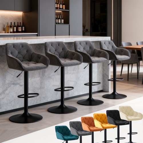 Set bar stools - of, velvet