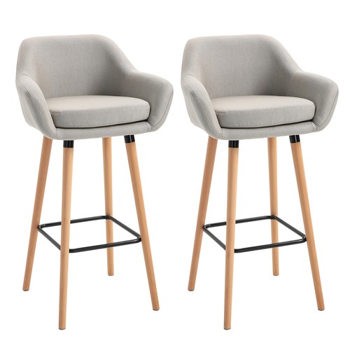 Homcom 2pcs upholstered - 2pcs,