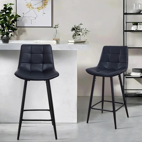 Tall bar stools pu leather - 2,