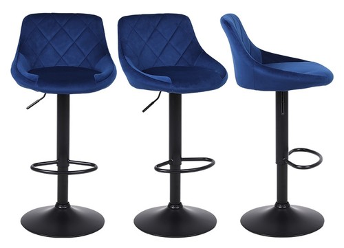6 blue velvet bar - 3, 4