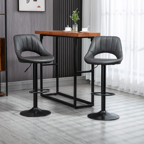 Homcom bar stools - homcom, pu