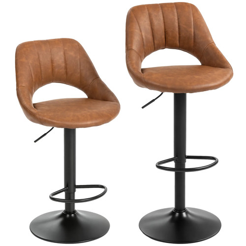 Homcom bar stools set 2 - bar, of
