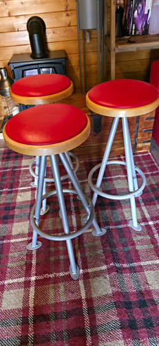 Set red round padded bar - 3,