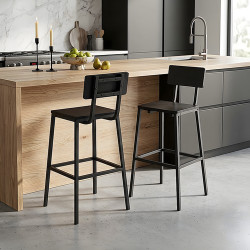Black bar stools - black,