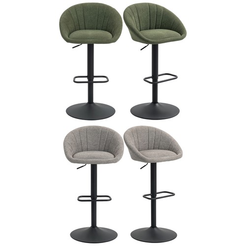Homcom bar stools set 2 - bar, of