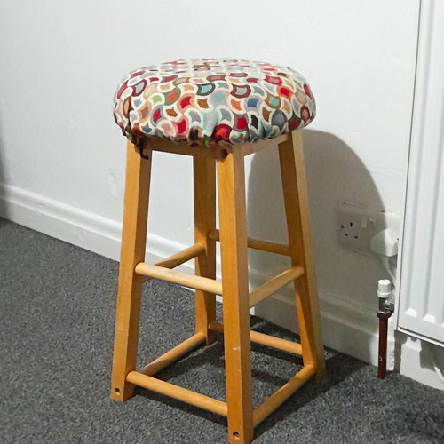 Wood bar stool light - wood, stool,
