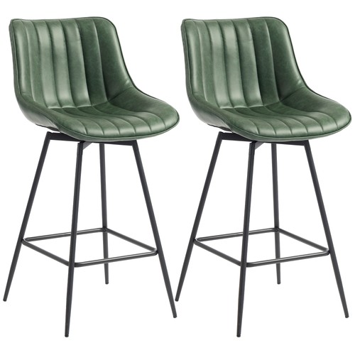 Homcom swivel bar stools - swivel,
