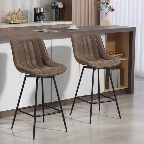 Homcom swivel bar stools set - stools,