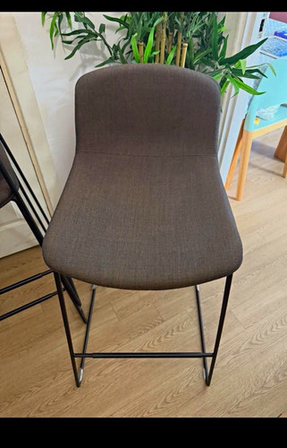 Grey upholstered bar - grey,